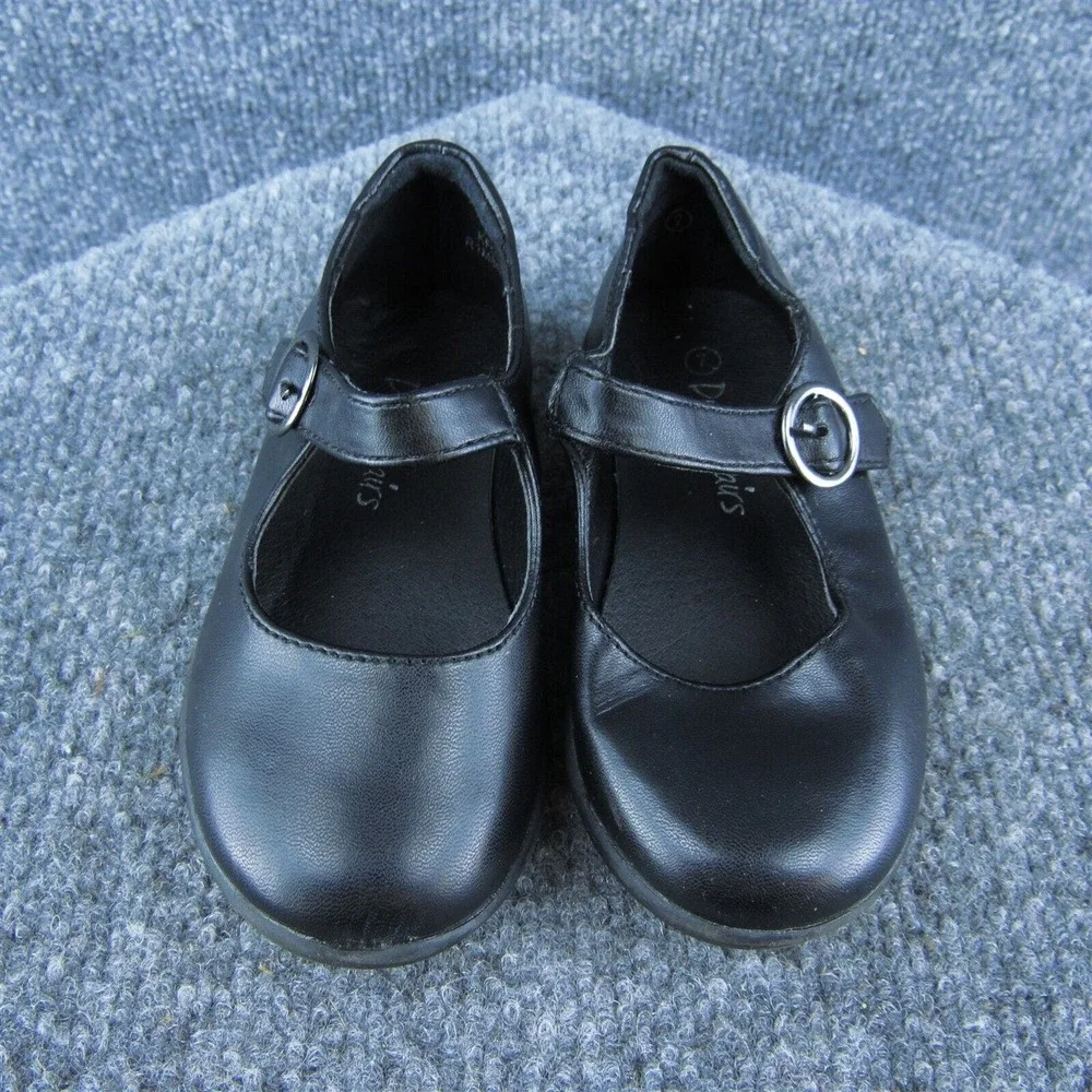 Dream Pairs Girls Mary‎ Jane Shoes Black Synthetic Hook & Loop Size T 7 Medium